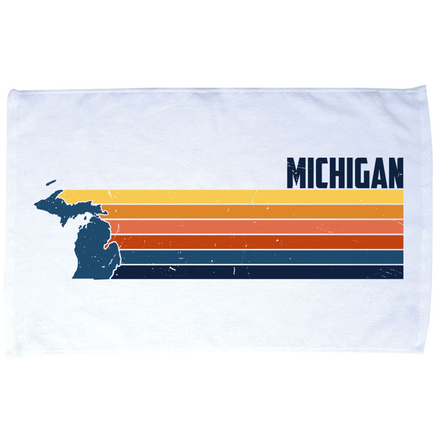 Retro Vintage Michigan Microfiber Hand Towel