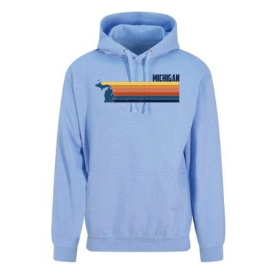 Retro Vintage Michigan Unisex Surf Hoodie