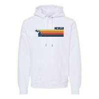 Retro Vintage Michigan Premium Hoodie