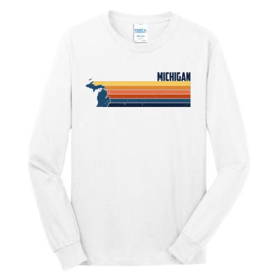 Retro Vintage Michigan Tall Long Sleeve T-Shirt