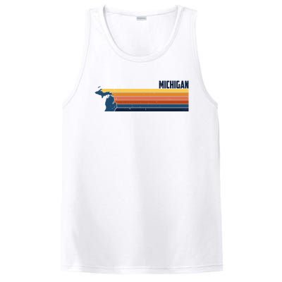 Retro Vintage Michigan PosiCharge Competitor Tank