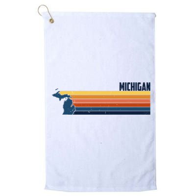 Retro Vintage Michigan Platinum Collection Golf Towel