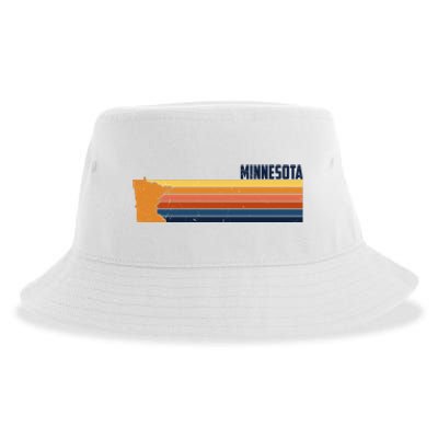 Retro Vintage Minnesota Sustainable Bucket Hat