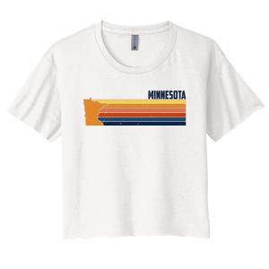 Retro Vintage Minnesota Women's Crop Top Tee