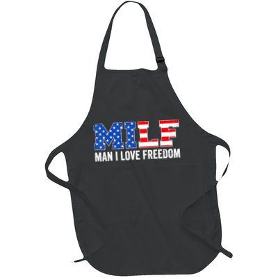 MILF Man I Love Freedom Funny Patriotic American 4th Of July Apron
