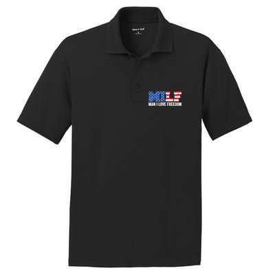 MILF Man I Love Freedom Funny Patriotic American 4th Of July PosiCharge RacerMesh Polo