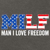 MILF Man I Love Freedom Funny Patriotic American 4th Of July Cotton Canvas Backpack