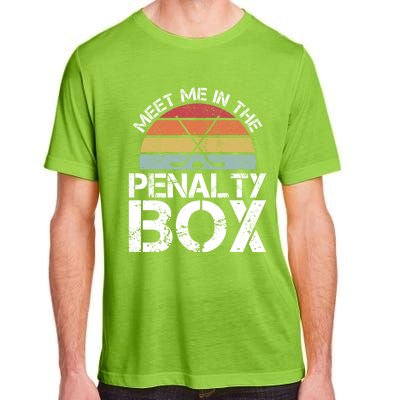 Meet Me In The Penalty Box Retro Ice Hockey Funny Humor Gift Adult ChromaSoft Performance T-Shirt