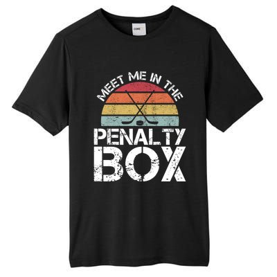 Meet Me In The Penalty Box Retro Ice Hockey Funny Humor Gift Tall Fusion ChromaSoft Performance T-Shirt