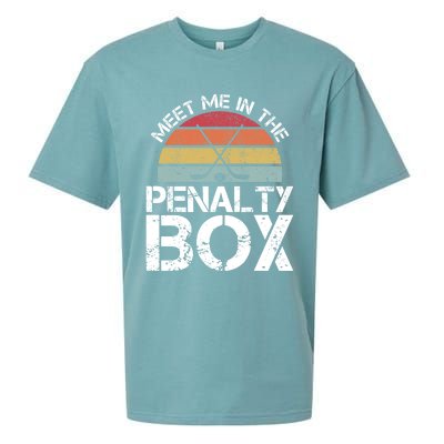 Meet Me In The Penalty Box Retro Ice Hockey Funny Humor Gift Sueded Cloud Jersey T-Shirt