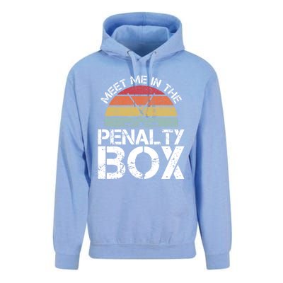 Meet Me In The Penalty Box Retro Ice Hockey Funny Humor Gift Unisex Surf Hoodie