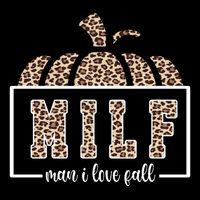 MILF Man I Love Fall Cheetah Pumpkin Cute Drawstring Bag
