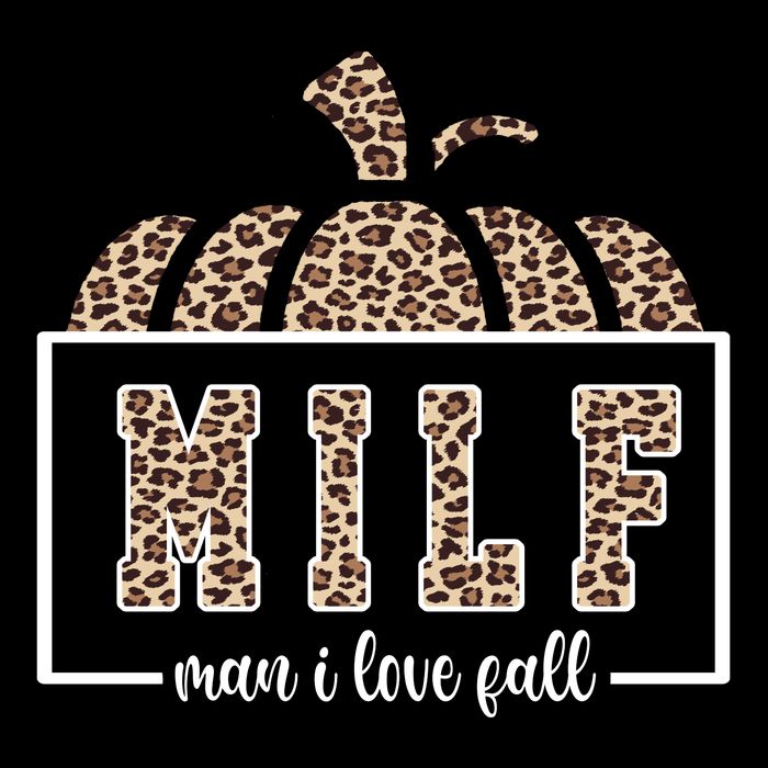 MILF Man I Love Fall Cheetah Pumpkin Cute Drawstring Bag