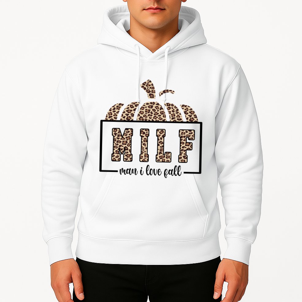 MILF Man I Love Fall Cheetah Pumpkin Cute Hoodie