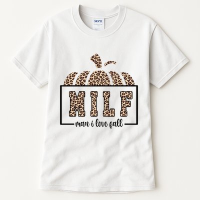 MILF Man I Love Fall Cheetah Pumpkin Cute Tall T-Shirt