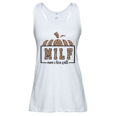 MILF Man I Love Fall Cheetah Pumpkin Cute Ladies Essential Flowy Tank