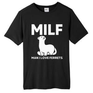 MILF Man I Love Ferrets Funny Ferret Tall Fusion ChromaSoft Performance T-Shirt