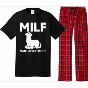 MILF Man I Love Ferrets Funny Ferret Pajama Set