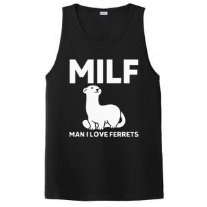 MILF Man I Love Ferrets Funny Ferret PosiCharge Competitor Tank