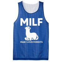 MILF Man I Love Ferrets Funny Ferret Mesh Reversible Basketball Jersey Tank