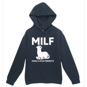 MILF Man I Love Ferrets Funny Ferret Urban Pullover Hoodie