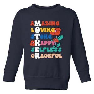 Mother Meaning I Love Mom Mothers Day Toddler Sweatshirt