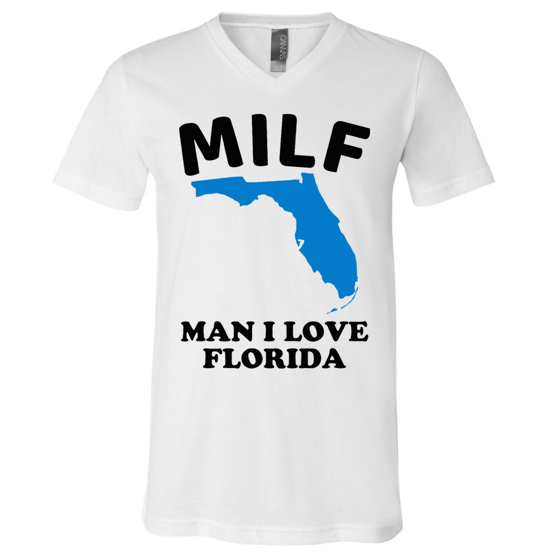 Milf Man I Love Florida Funny Miami United States Tampa V-Neck T-Shirt
