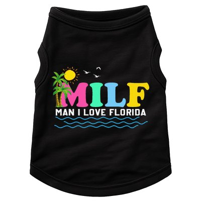 MILF Man I Love Florida Beach Summer Vacation Palm Tree Doggie Tank