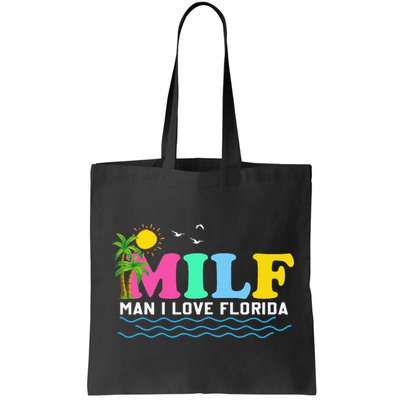 MILF Man I Love Florida Beach Summer Vacation Palm Tree Bag