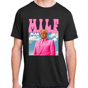 Milf Man I Love Felons Funny Trump 2024 For President Adult ChromaSoft Performance T-Shirt