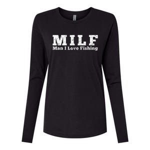 MILF Man I Love Fishing Womens Cotton Relaxed Long Sleeve T-Shirt