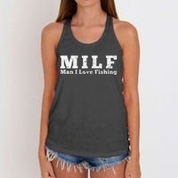 MILF Man I Love Fishing Women's Knotted Racerback Tank