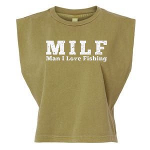 MILF Man I Love Fishing Garment-Dyed Women's Muscle Tee