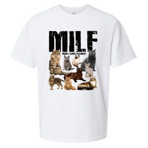 Milf Man I Love Felines Sueded Cloud Jersey T-Shirt