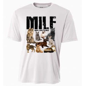 Milf Man I Love Felines Cooling Performance Crew T-Shirt