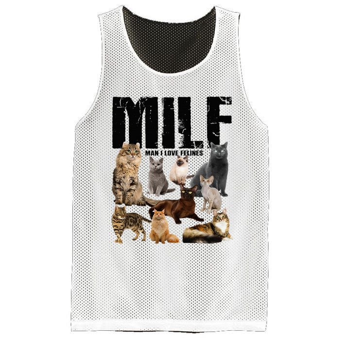 Milf Man I Love Felines Mesh Reversible Basketball Jersey Tank