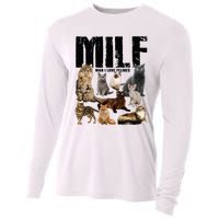 Milf Man I Love Felines Cooling Performance Long Sleeve Crew