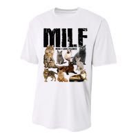 Milf Man I Love Felines Performance Sprint T-Shirt