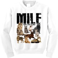 Milf Man I Love Felines Kids Sweatshirt