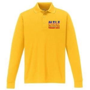 Milf Man I Love Felons Trump Girl For Trump 2024 Usa Performance Long Sleeve Polo