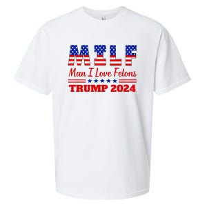 Milf Man I Love Felons Trump Girl For Trump 2024 Usa Sueded Cloud Jersey T-Shirt