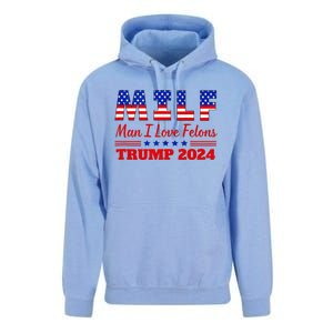 Milf Man I Love Felons Trump Girl For Trump 2024 Usa Unisex Surf Hoodie