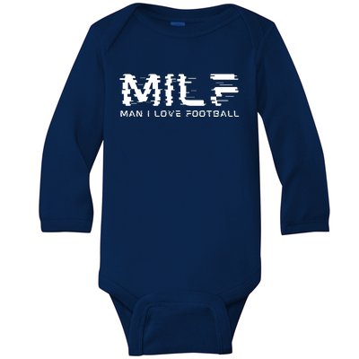 MILF Man I Love Football Baby Long Sleeve Bodysuit