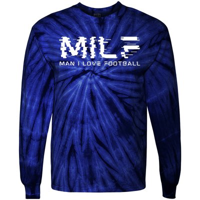 MILF Man I Love Football Tie-Dye Long Sleeve Shirt