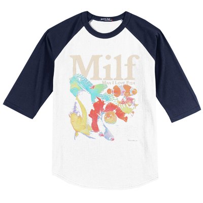 Milf Man I Love Fish Baseball Sleeve Shirt