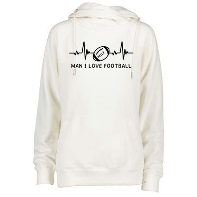 MILF Man I Love Football Womens Funnel Neck Pullover Hood