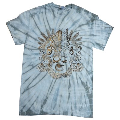 Mexican Mayan Inca Aztec King Skull Tie-Dye T-Shirt