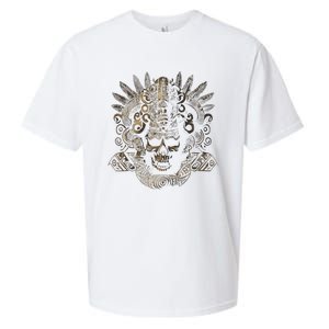 Mexican Mayan Inca Aztec King Skull Sueded Cloud Jersey T-Shirt