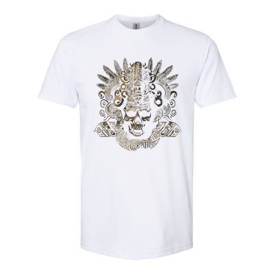 Mexican Mayan Inca Aztec King Skull Softstyle® CVC T-Shirt