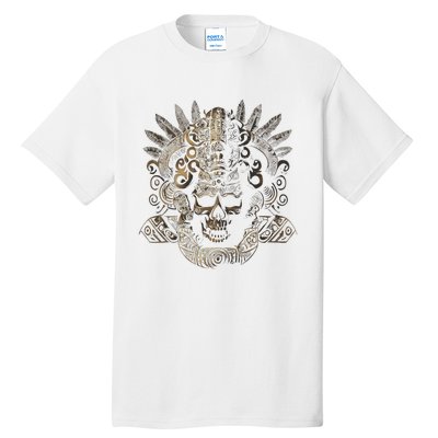 Mexican Mayan Inca Aztec King Skull Tall T-Shirt